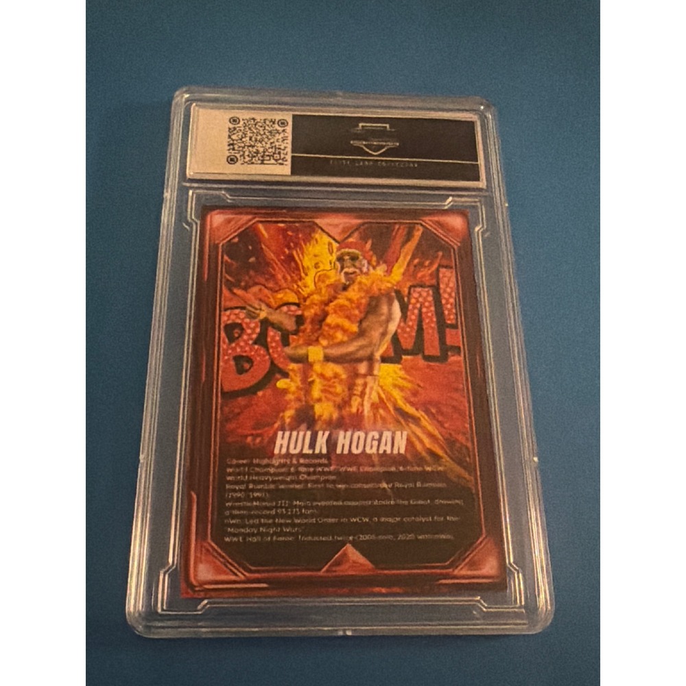 2020 ECC Custom Hulk Hogan Wrestling Card ECC-C7078 Graded 10 Gem Mint - Picture 2 of 2